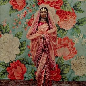 Original Sabyasachi Red Silk Banarasi Saree